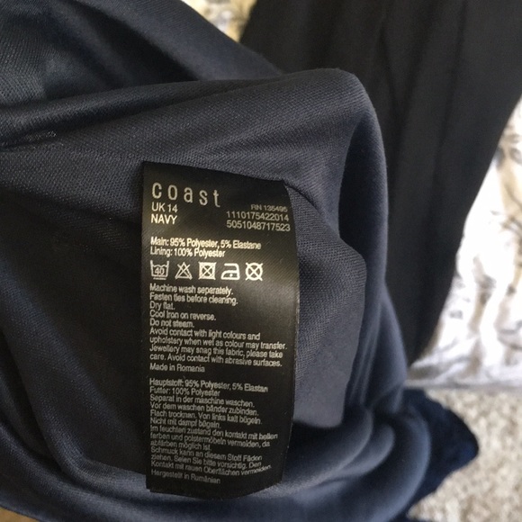 COAST Navy colour Corwin multi tie maxi dress - Picture 6 of 7